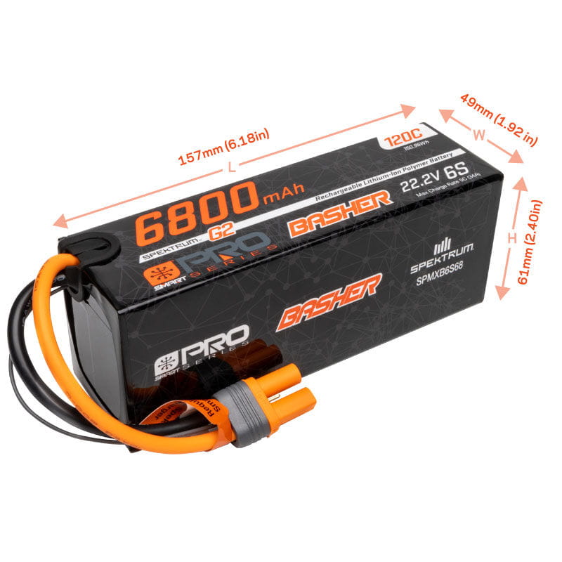 SPEKTRUM 6S 6800mAh 22 2V Lipo Akku Basher spektrum 6s 22 2v lipo akku basher