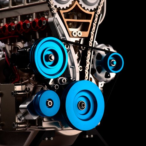 Thicon Motor 4-Zylinder Metall Bausatz Motorblock in champagner - RC-Zubehoer