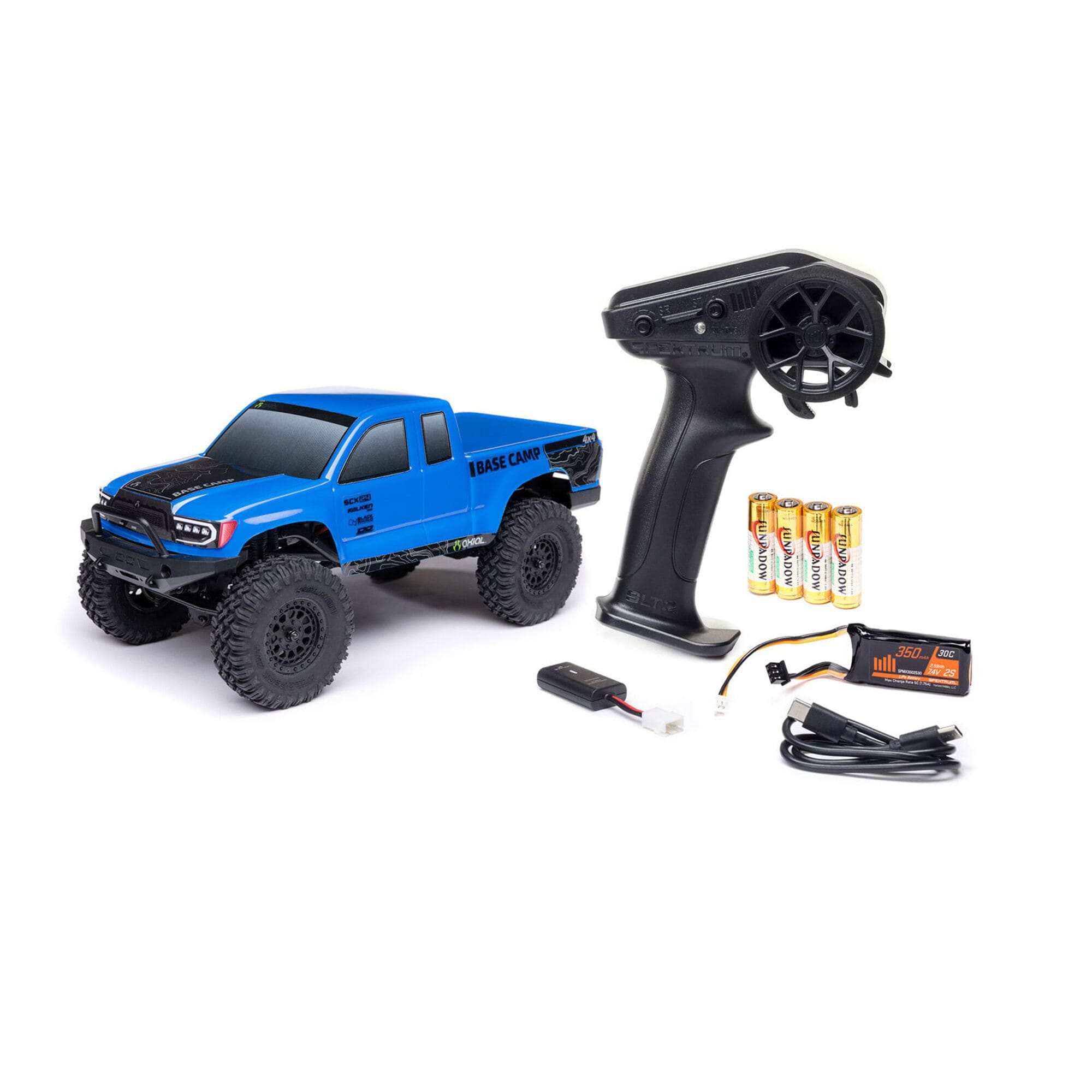 axial scx24 base camp 4wd rc rock crawler rtr blau Axial SCX24 Base Camp 4WD RC Rock Crawler RTR in Blau