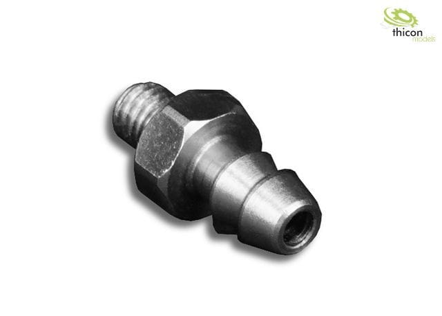 Lesu Hydraulik Anschluss-Nippel gerade M3 für 4mm Schlauch