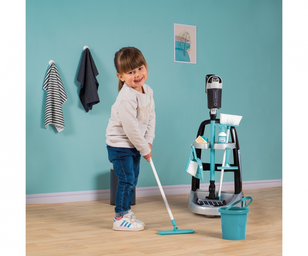 Smoby Rowenta Reinigungstrolley + Staubsauger