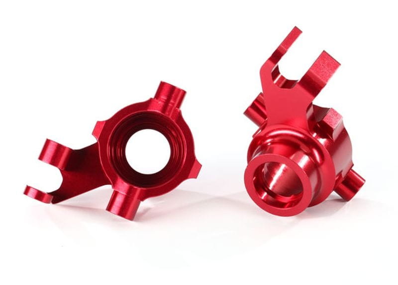 Traxxas Lenkungs-Bloecke l_r Alu rot - RC-Zubehoer