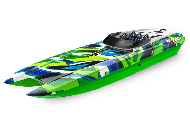 Traxxas DCB M41 40_ RC Boot Brushless Catamaran Gruen Blau