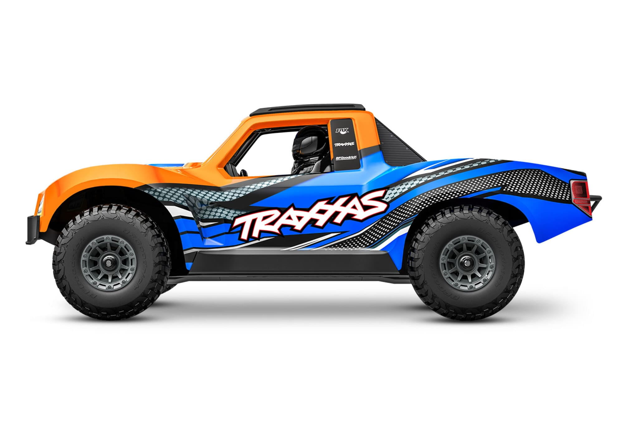 Traxxas Mini-Slash BL-2S 4x4 Orange Short Course RC Truck mit Akku und Ladegeraet