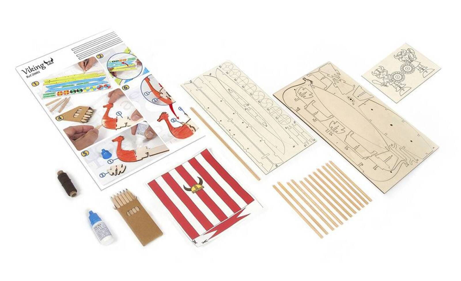 Modellbausatz - Vikinger Boot Bausatz fuer Kinder