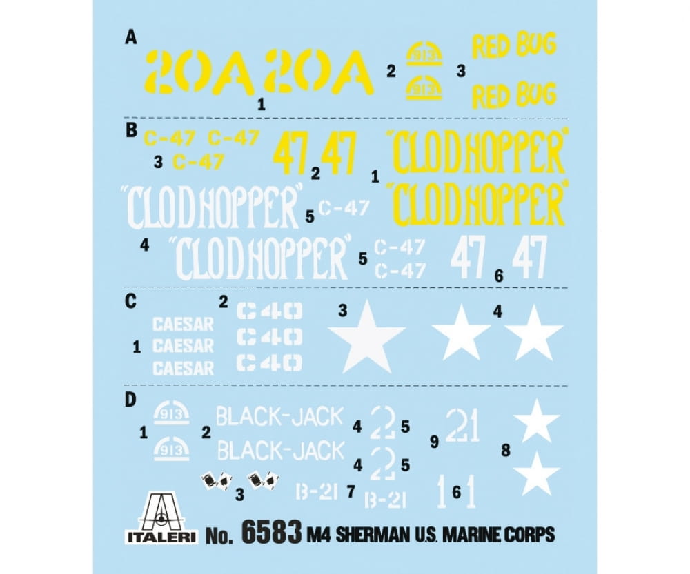 Italeri 1:35 M4A2 U.S. Panzer Marine Corps