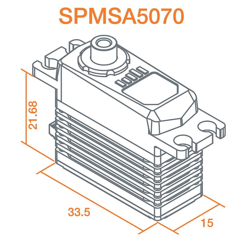 Spektrum A5070 High Torque High Speed Mini MG HV Servo
