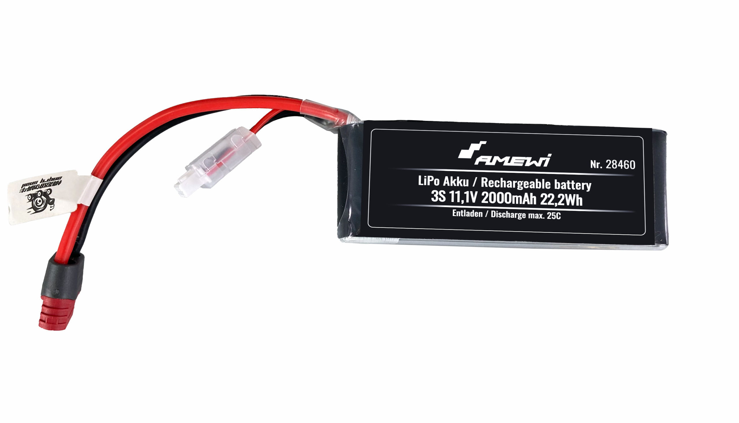 Amewi LiPo Akku 3S 11,1V 2000mAh 25C T-Stecker Amewi LiPo Akku 3S 11_1V 2000mAh 25C T-Stecker - RC-Zubehoer
