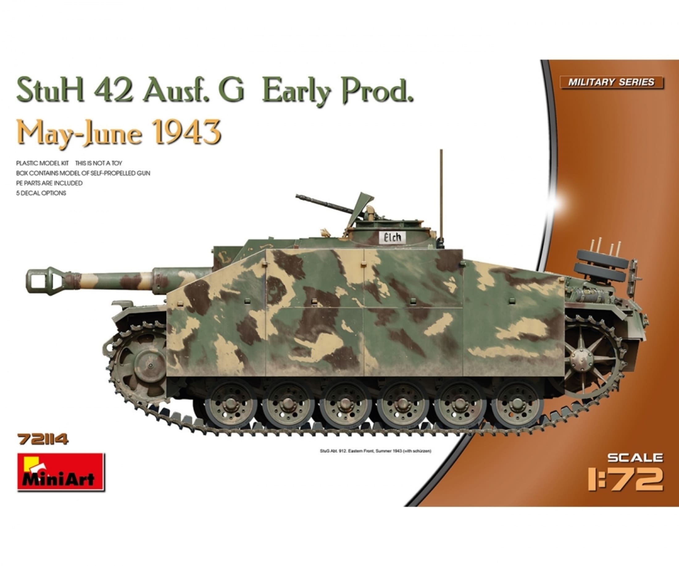 MiniArt 1_72 StuH 42 Ausf. G fruehe Produktion Plastik Modellbausatz - RC-Zubehoer