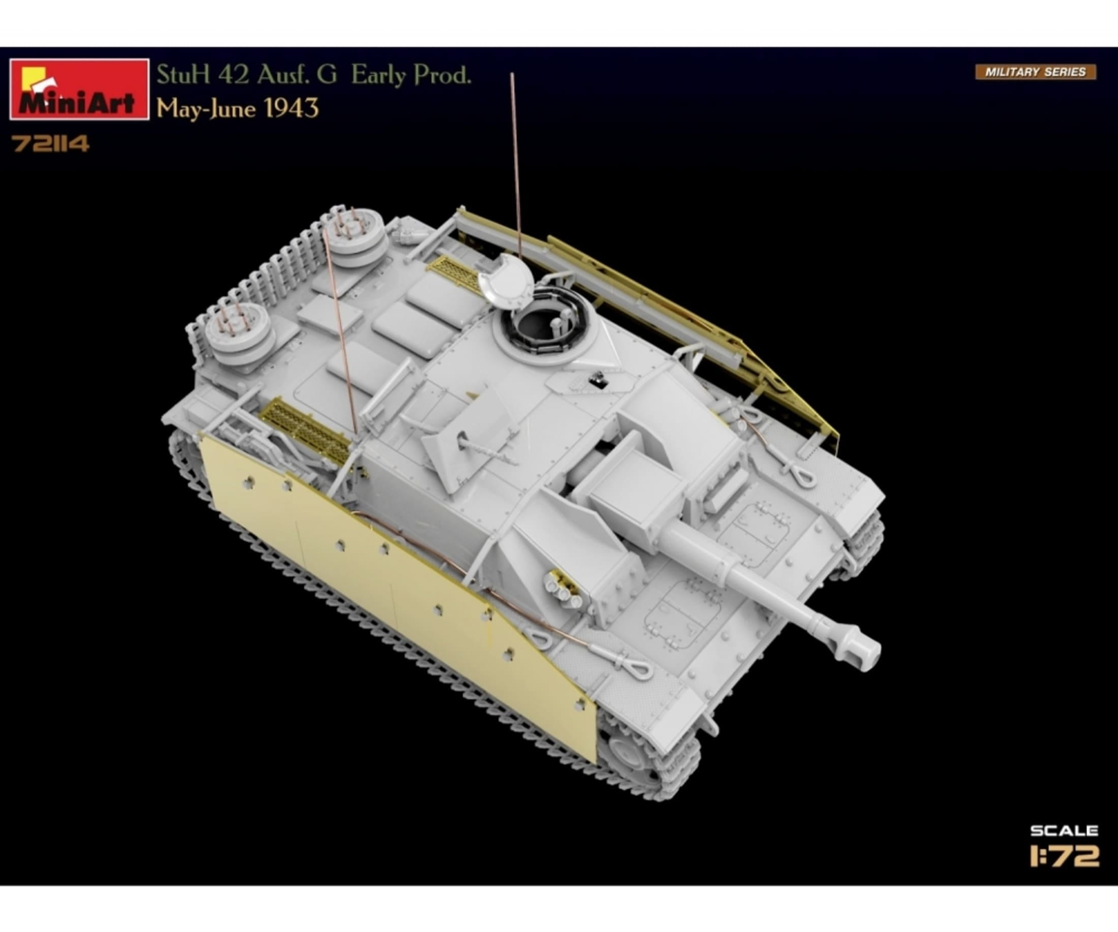 MiniArt 1_72 StuH 42 Ausf. G fruehe Produktion Plastik Modellbausatz - RC-Zubehoer