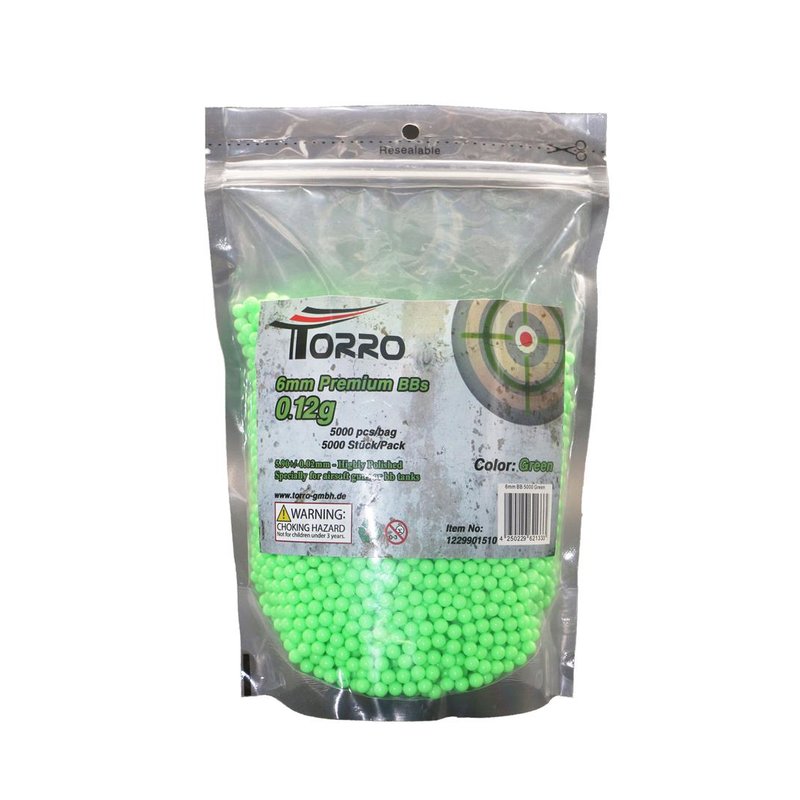 Torro 5000 Schuss 6mm Munition BB's Softair; Panzer Farbe Gruen - RC-Zubehoer