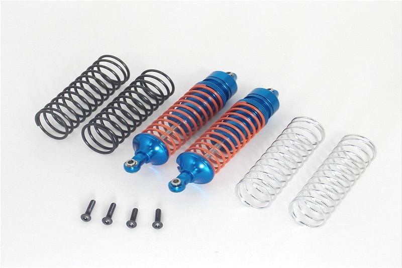 GPM Alu-Daempfer hinten blau _1_3_1_5_1.7mm Feder_ fuer Traxxas Rally_ Bandit_ Slash_ Stampede 4x4 - R