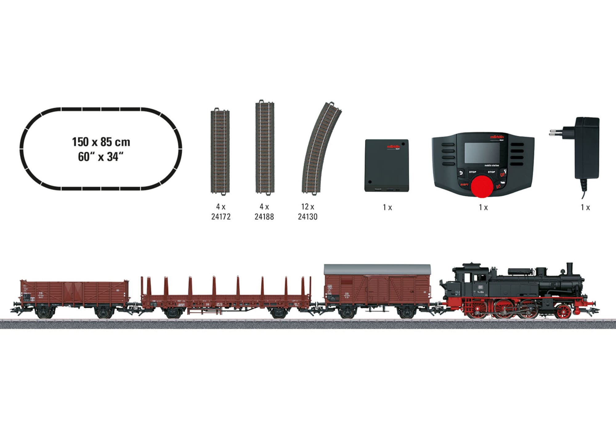 Maerklin 29074 Digital Startpackung Gueterzug Epoche III