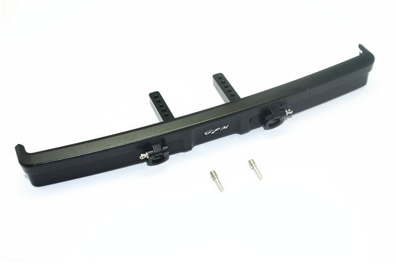 GPM Alu Bumper vorn mit D-Rings schwarz fuer Traxxas TRX4 Bronco - RC-Zubehoer