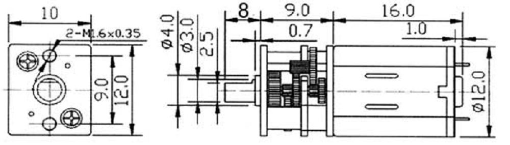 Krick Micro Pile Getriebemotor 50:1 6V