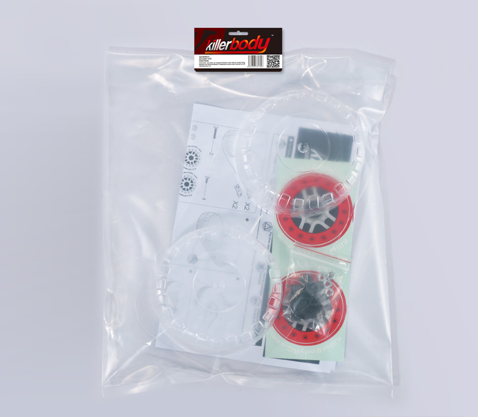Killerbody Ersatzreifen Sett, Lexan unlackiert (für 1/10 SCT)