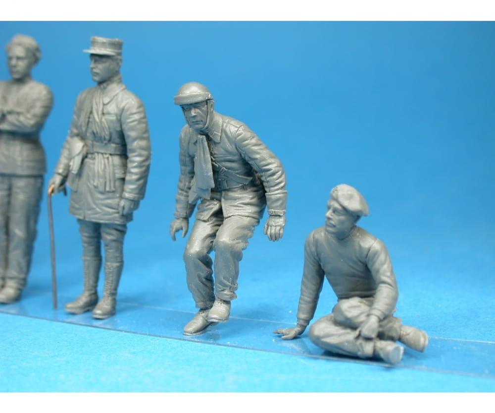 Plastikmodellbau von Miniart 1-35 fig franz panzerbesatzung ww2