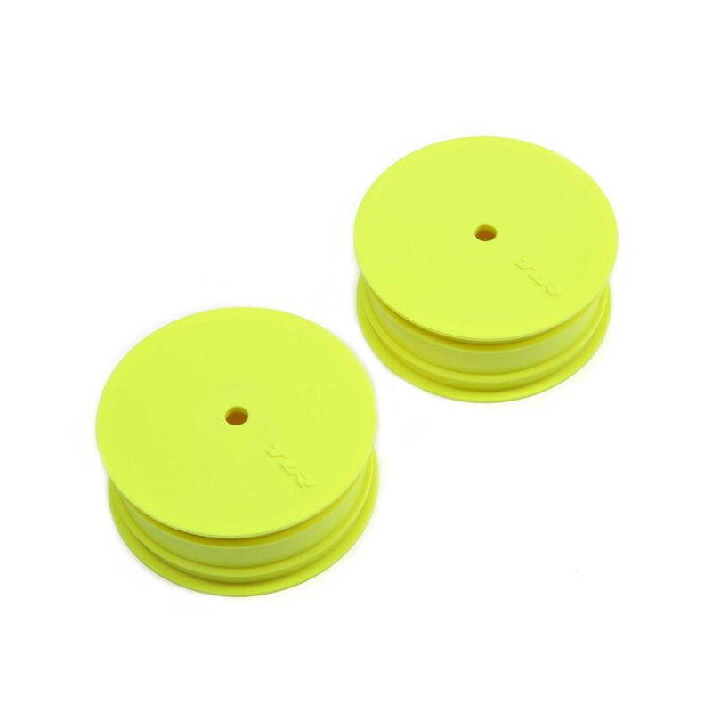 Losi Front Wheel, Stiffezel, 12mm Hex, Yel (2): 22 4.0