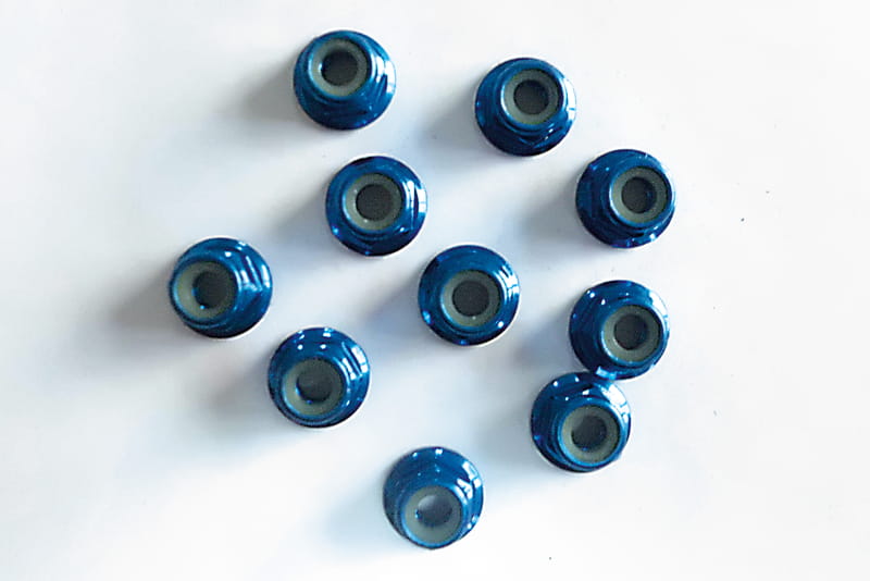 LRP M4 Stoppmutter blau (10Stk.)