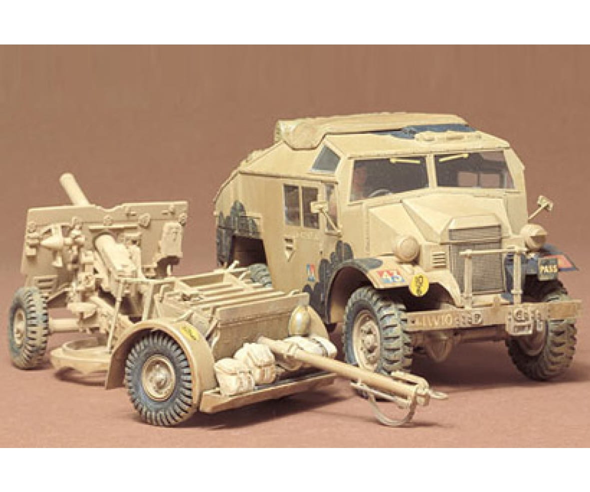 Tamiya WWII Britisches 25Pdr Feldgesch. mit Fahrzeug 1_35 Plastik Modellbau Militaer Bausatz - RC-Zub