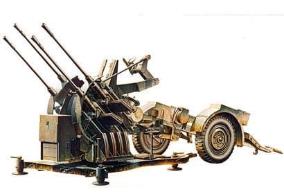Tamiya WWII Deutsche 20mm Flakvierling 1:35 Plastik Modellbau Militär Bausatz
