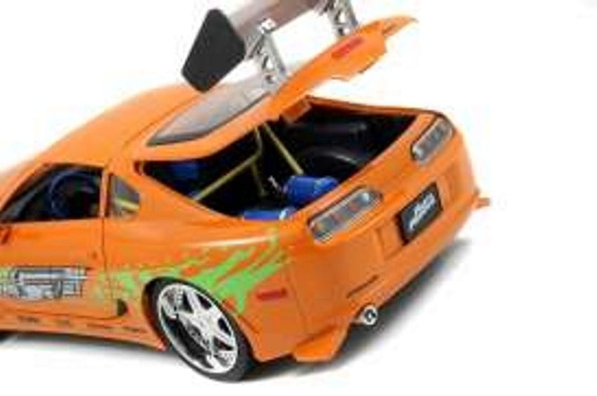 Jadatoys Toyota Supra 1995 mit Neon Kit Fast and Furious mit Brian Figur 1:18 Modellauto