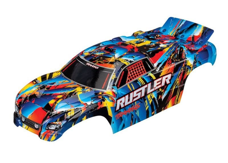 Traxxas Karosserie Rustler Rock n' Roll (lackiert + Aufkleber)