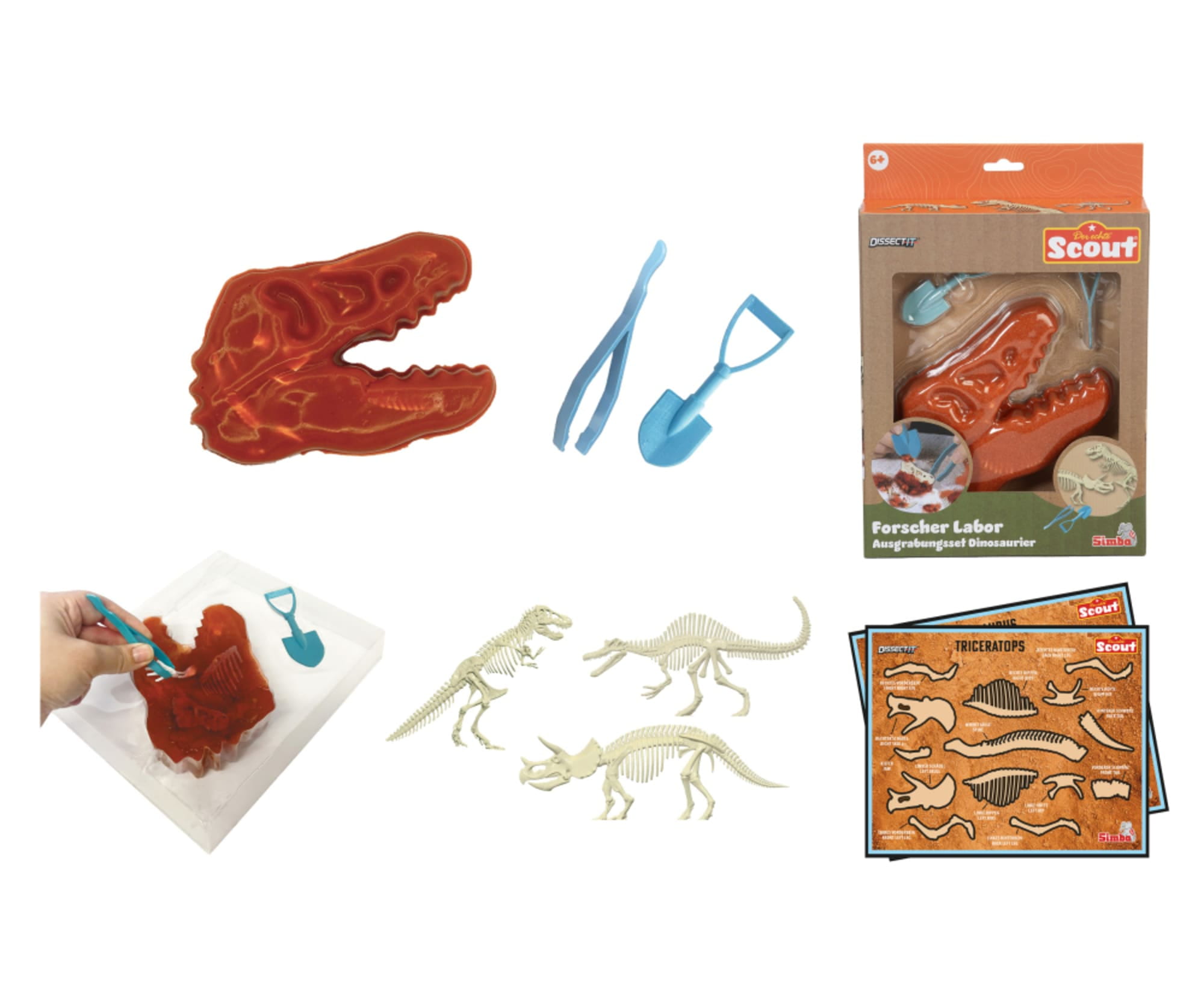 Simba Toys Scout Dissect-It Dinos, 3-sort. - D-Edition