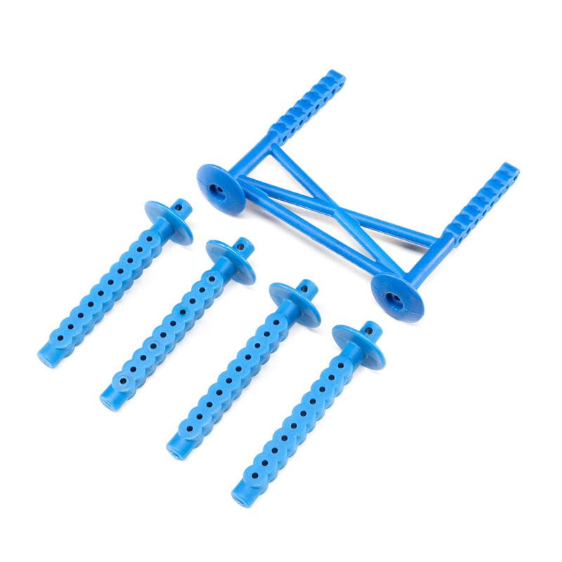 Losi Rear Body Support and Body Posts_ Blue_ LMT - RC-Zubehoer