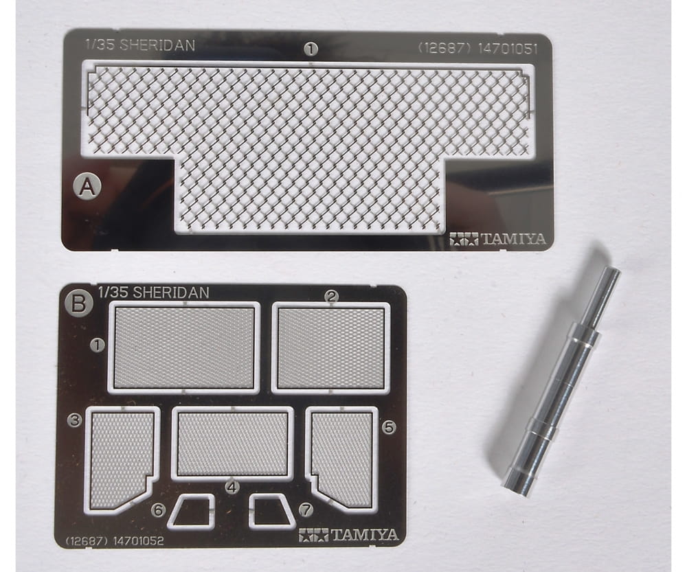 Tamiya Panzer Alu Geschützrohr m. PE M551 Sheridan 1:35 Modellbau Bausatz Zubehör