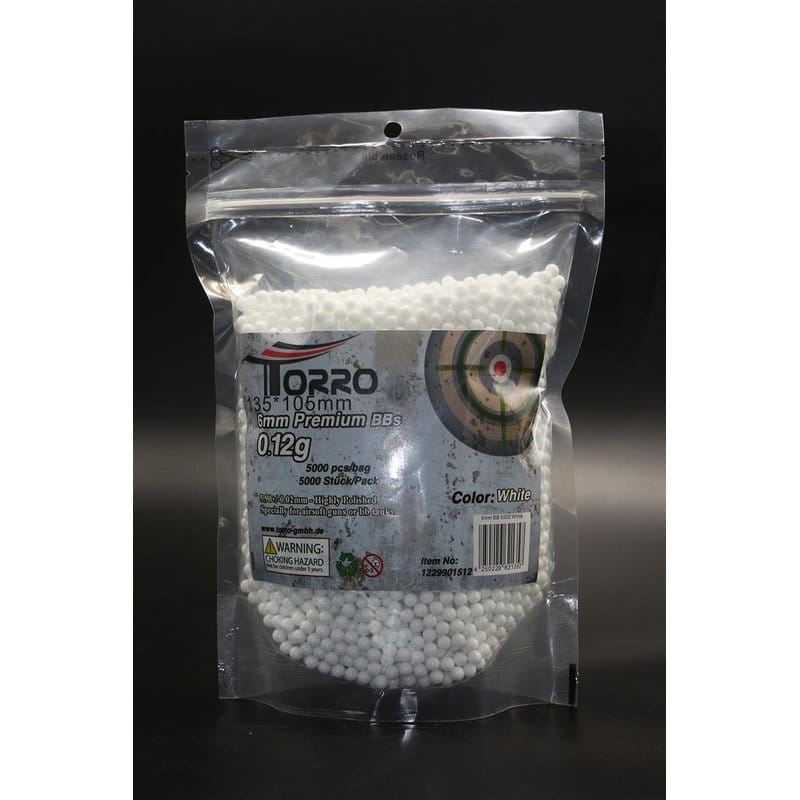 Torro 5000 Schuss 6mm Munition BB's Softair; Panzer Farbe Weiss - RC-Zubehoer