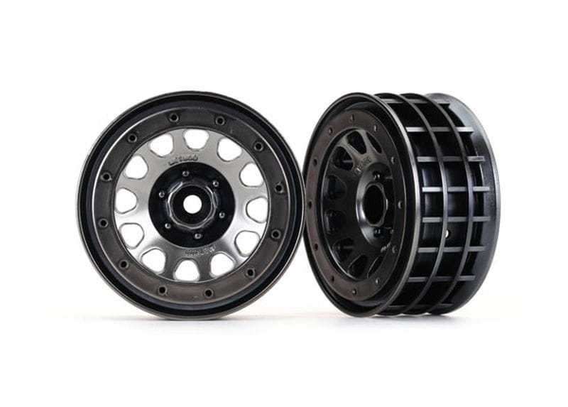Traxxas Felgen Method 105 2.2' _black chrome_ beadlock_ _Ringe separ - RC-Zubehoer