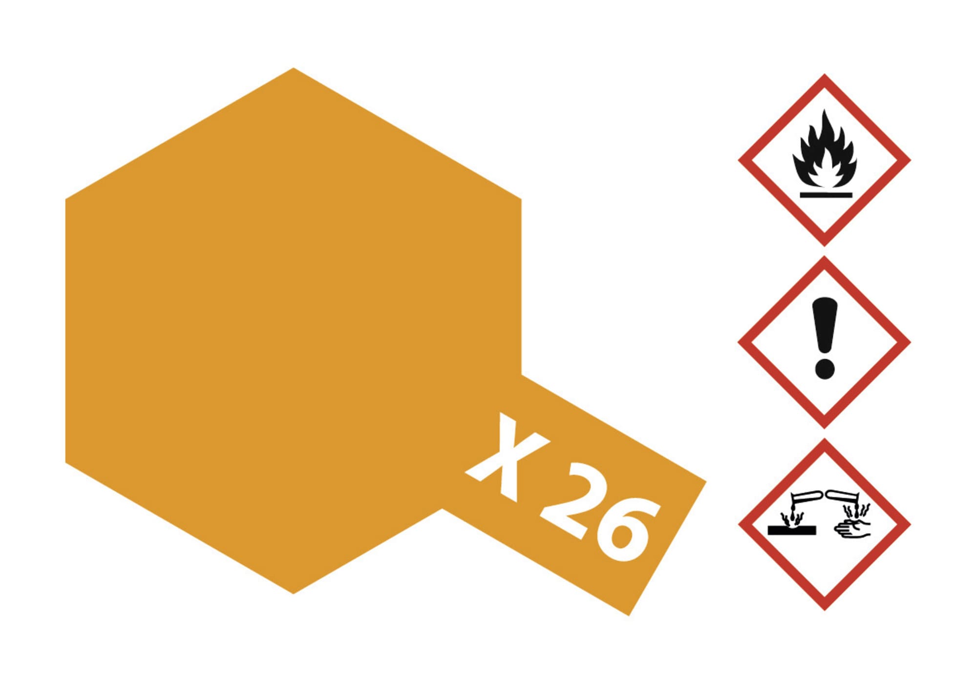 Tamiya Acrylfarbe X26, X -26 Klar Orange glänzend 23 ml