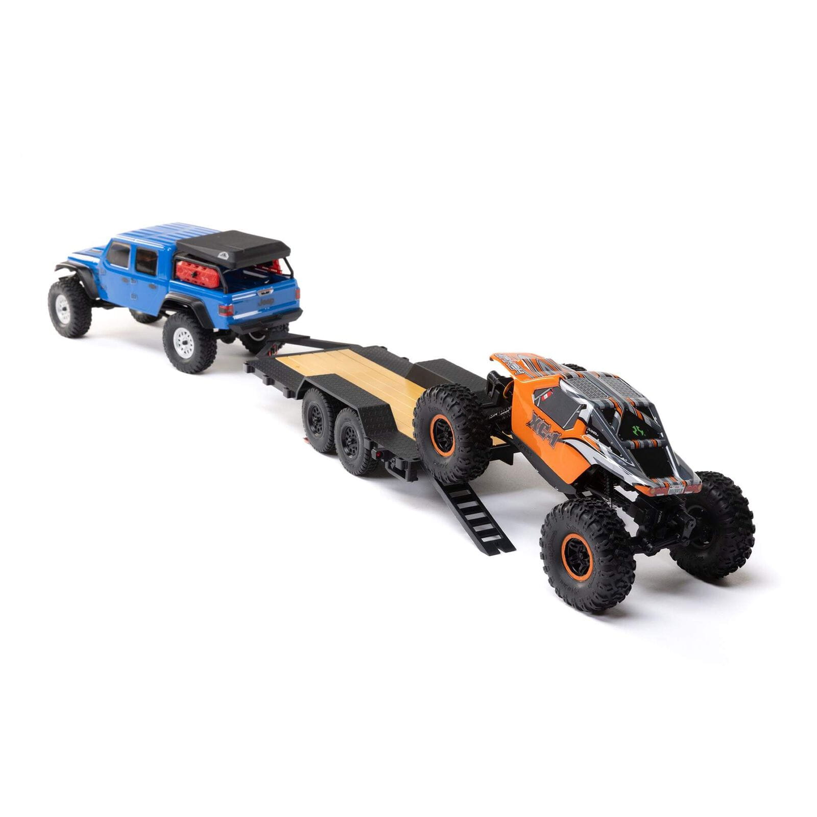 Axial SCX24 Crawler Tieflader Fahrzeuganhänger mit LED Beleuchtung 1:24 Axial SCX24 Crawler Tieflader Fahrzeuganhänger mit LED Beleuchtung 1:24