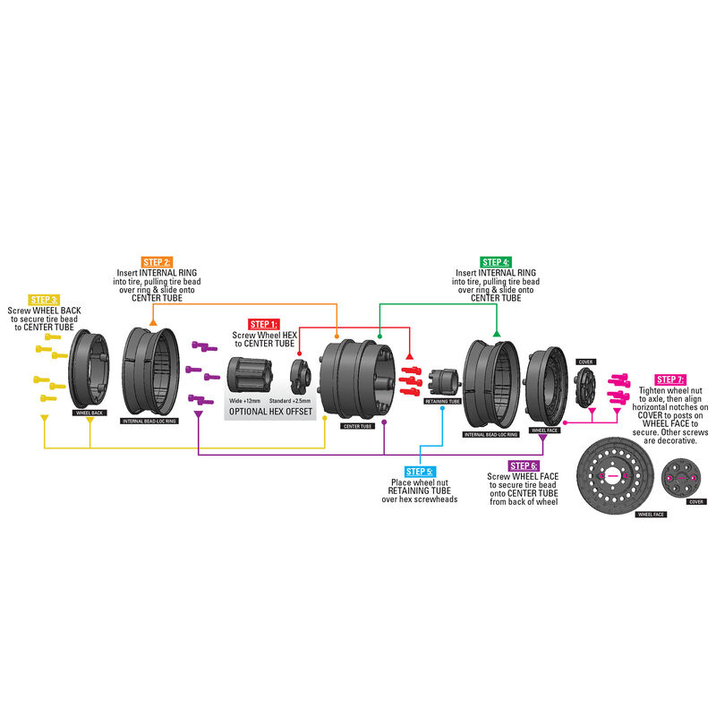 Proline Carbine 1.9 Black Dually Wheels for Crawlers F_R - RC-Zubehoer