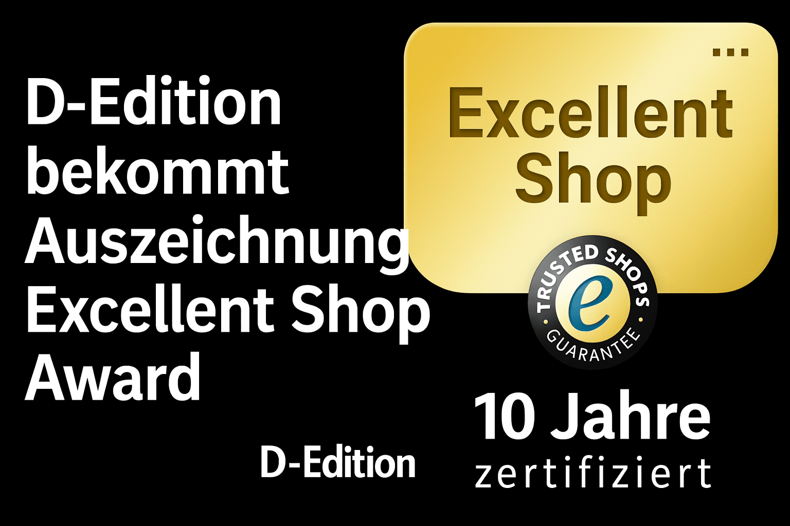 Auszeichnung Excellent Shop Award Trusted Shops 2023