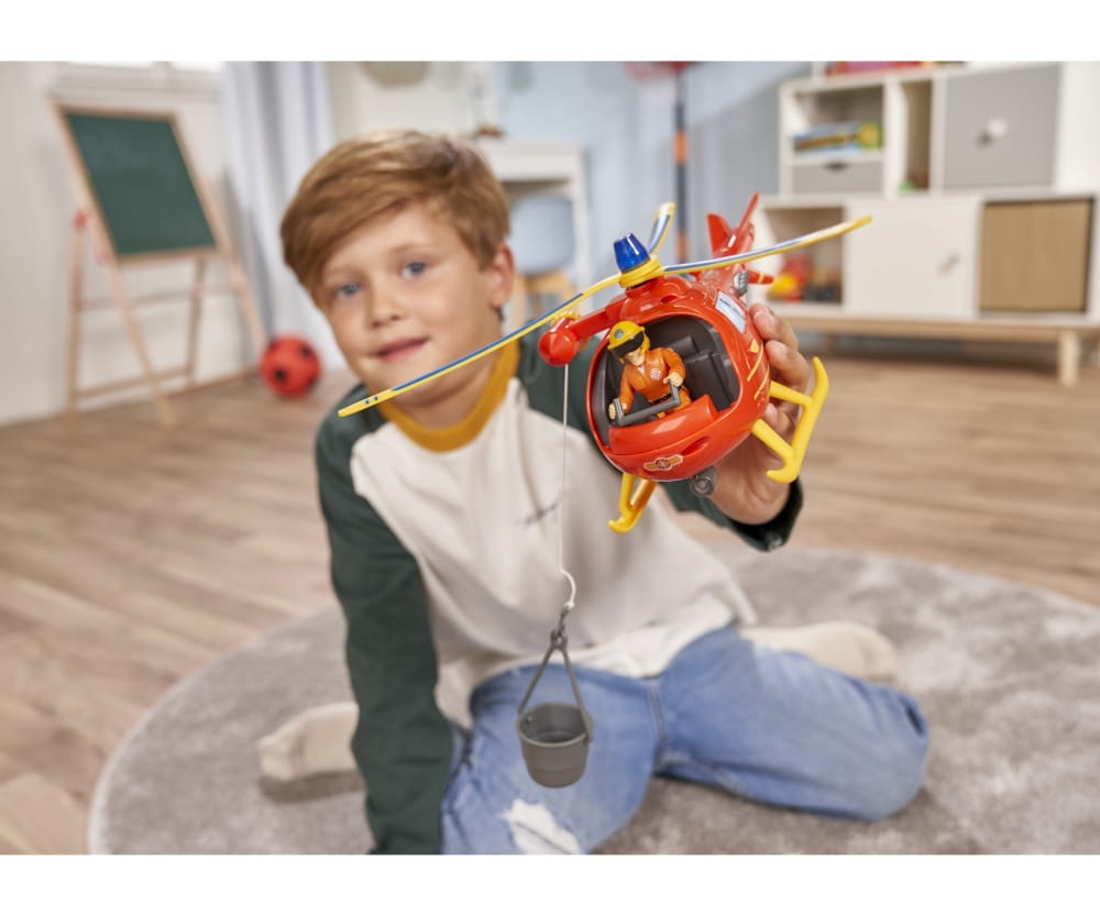 Simba Toys Feuerwehrmann Sam Hubschrauber Wallaby mit Figur