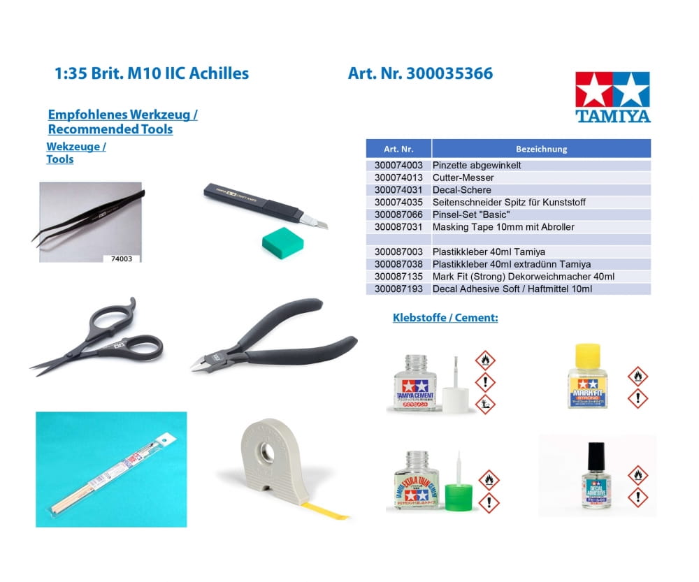 Tamiya Brit. Panzer M10 IIC Achilles 1:35 Plastik Modellbau Militär Bausatz