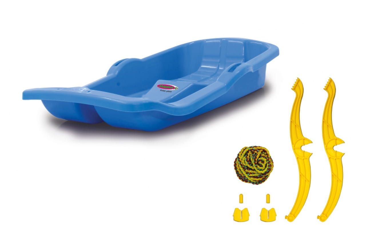 Jamara Snow Play Bob Schlitten Karol mit Bremse 80cm blau