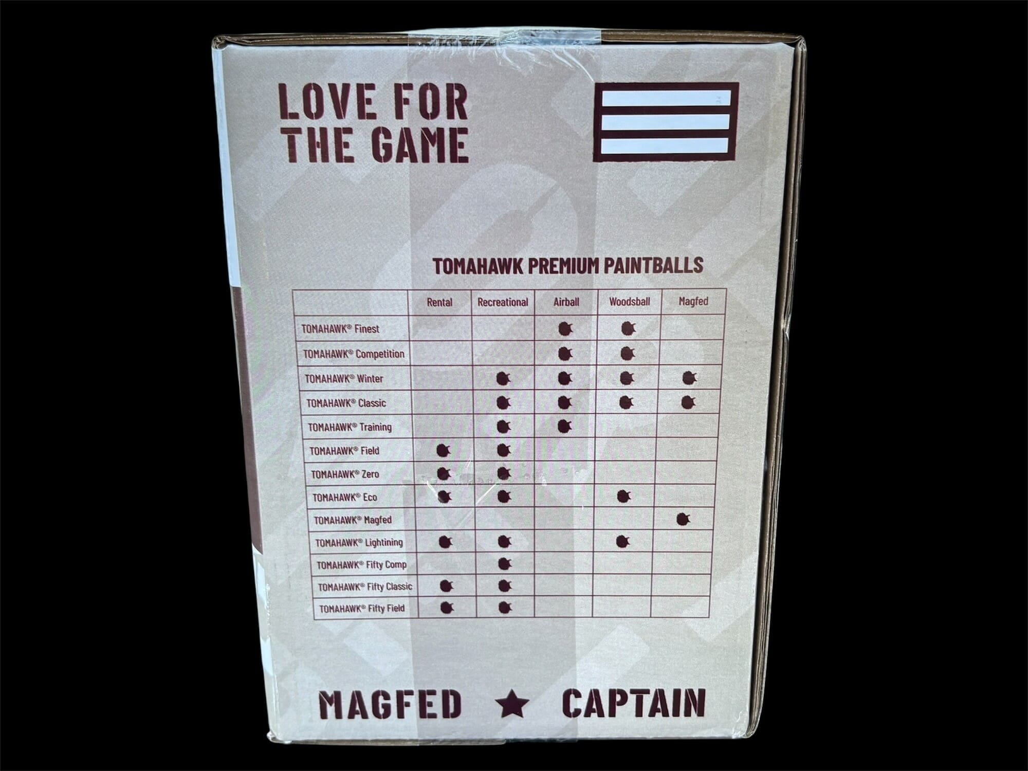 Tomahawk MagFed Captain Paintballs .68 Kaliber 500 Stueck
