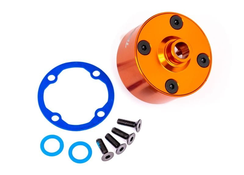 Traxxas Diff-Gehaeuse Alu orange eloxiert _KT - RC-Zubehoer