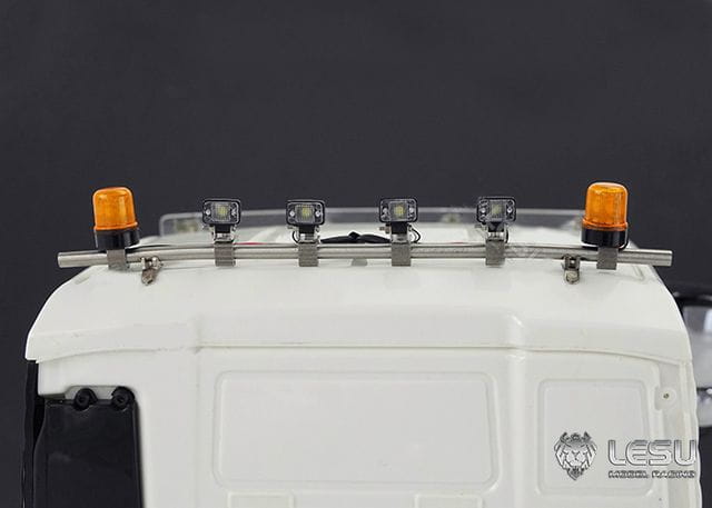 Lesu Dachlampenbuegel hinten mit Rundumleuchten und Scheinwerfern - RC-Zubehoer