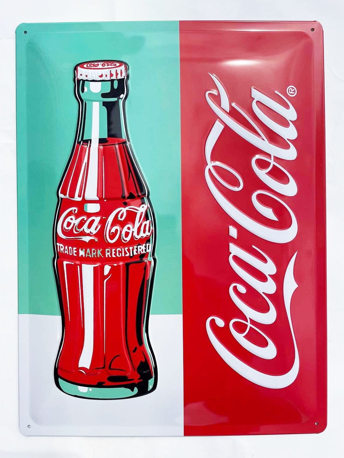 Tac Sings Coca Cola Bottle Limited Nostalgic 3D Metal Blechschild 30x40 cm