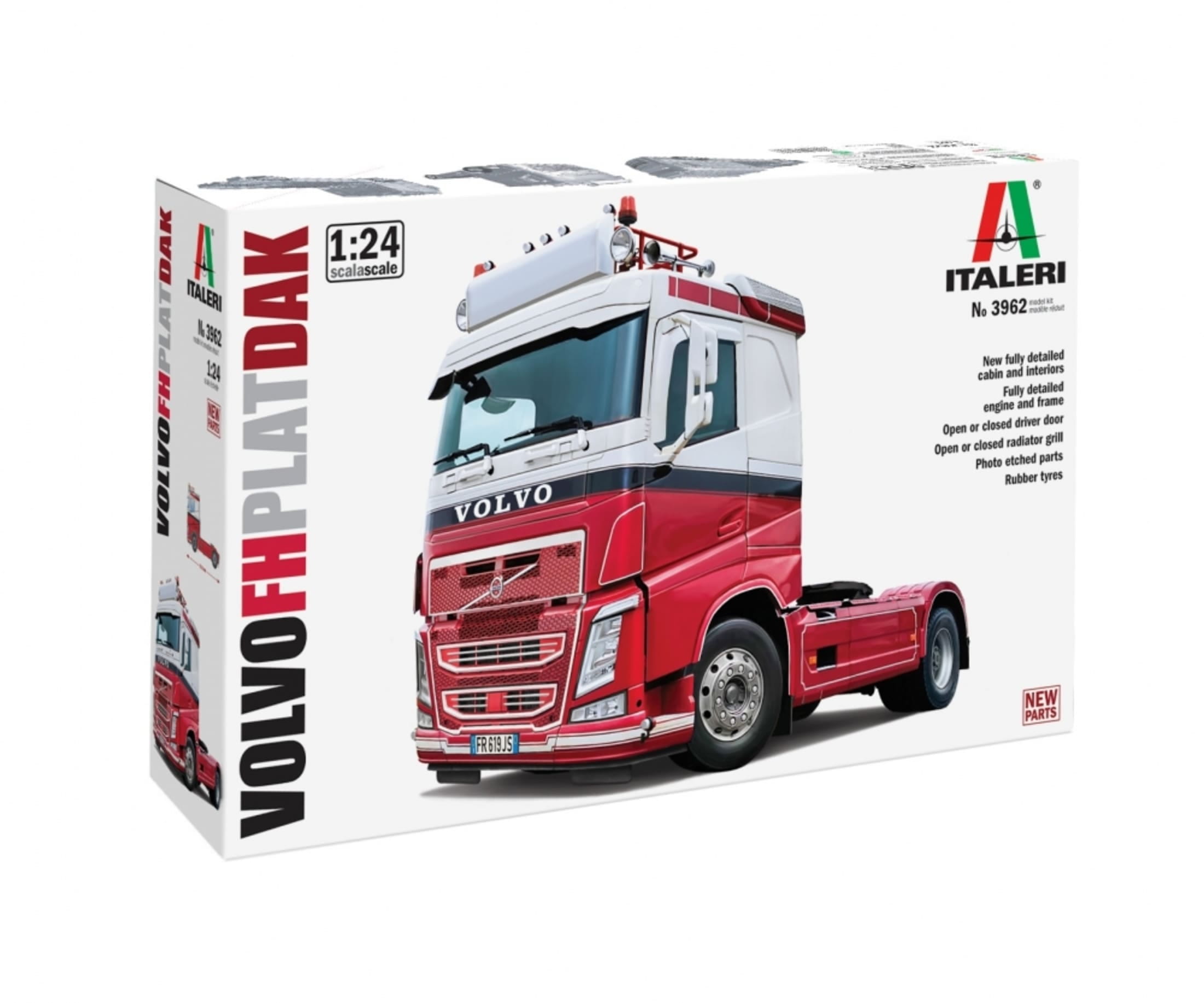 Italeri 1_24 VOLVO FH Plat Dak Plastik Modellbausatz - RC-Zubehoer