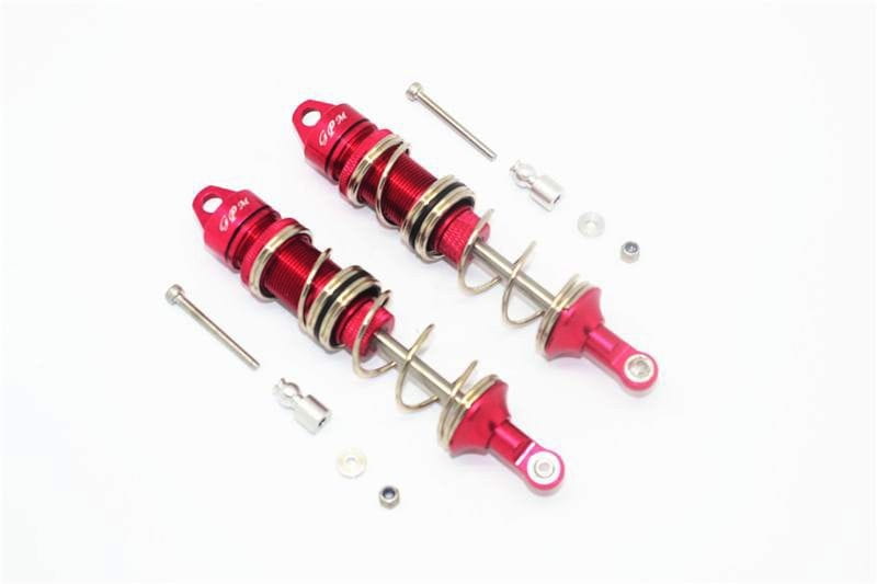 GPM Alu Daempfer 115mm vorn m. Doppelfedern rot fuer ARRMA Kraton_ Typhon _h__ Senton _h__ Outcast_ No
