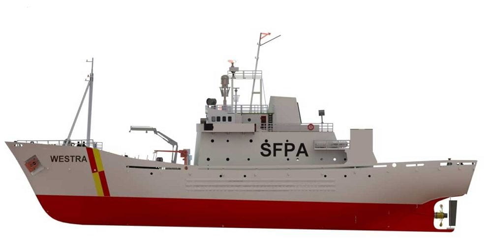 Türkmodel FPV Fischerschutzbehörde Westra Fischerei Patrouillenboot 1:50 Holzbausatz