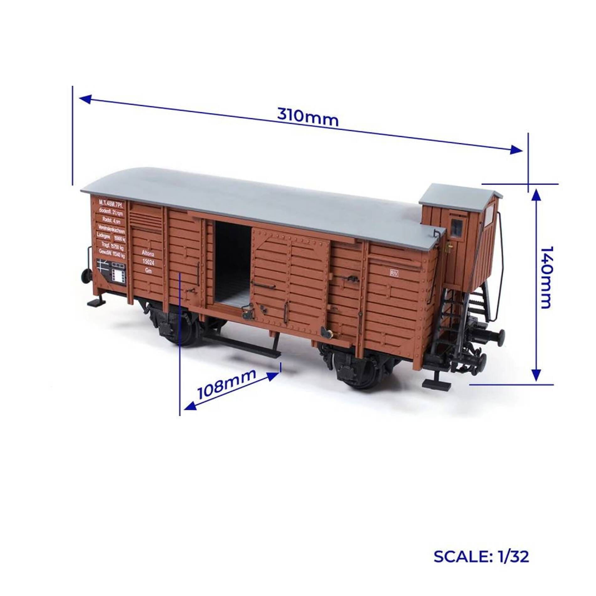 Gepaeckwagen Standmodellbausatz 1_32 - Modellzubehoer