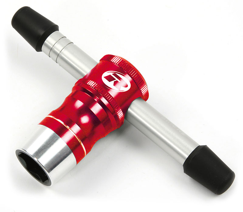 Robitronic Stecknussschluessel Aluminium 17mm Rot - RC-Zubehoer