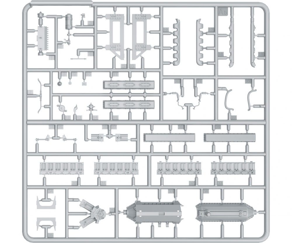 Plastikmodellbau von Miniart 1-35 t 34 motor v 2 34 m getriebeb