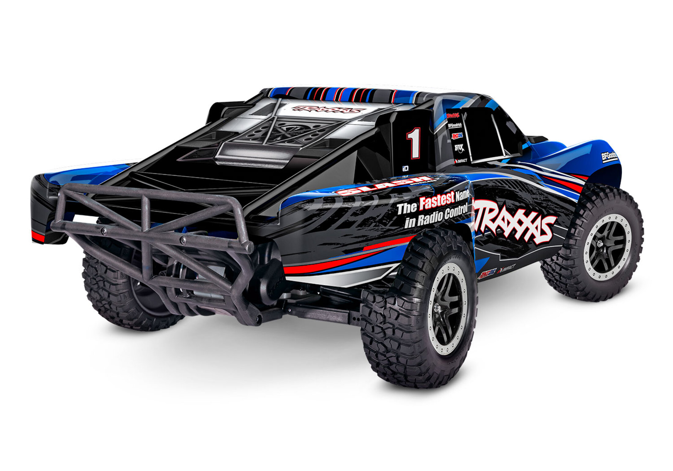 traxxas slash brushless rtr short course truck blau